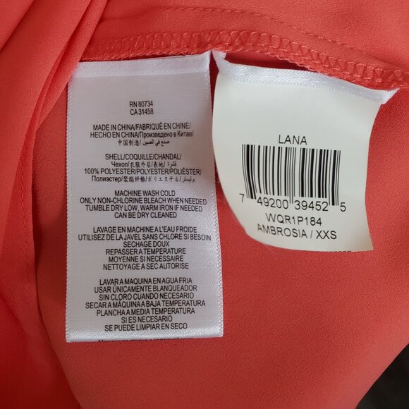 BCBGMaxAzria-Women's 'Lana' One Shoulder Draped Chiffon Blouse-Size XXS Ambrosia - Picture 11 of 14